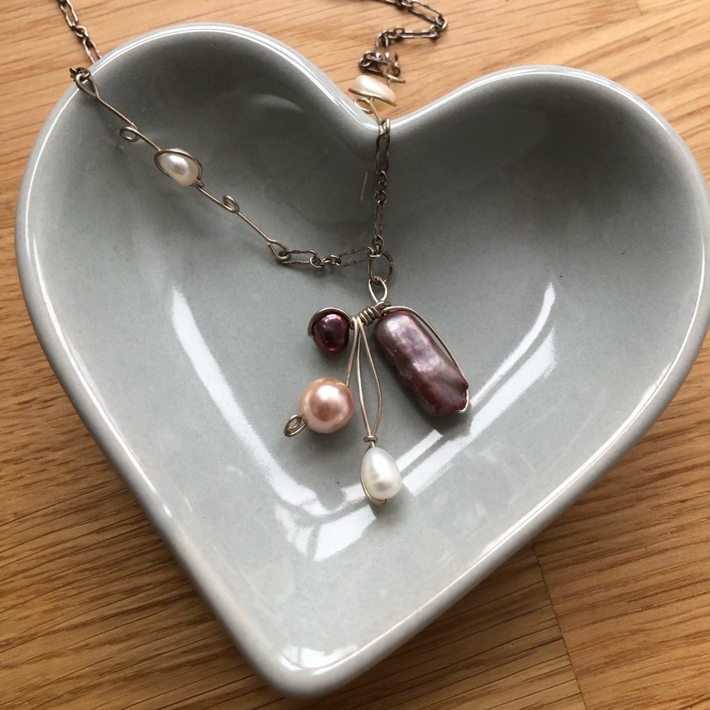 Magnolia multi colour baroque cultured pearl necklace